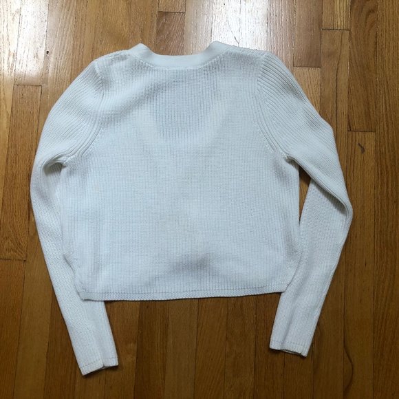 WHITE CROPPED SWEATER - Picture 2 of 2